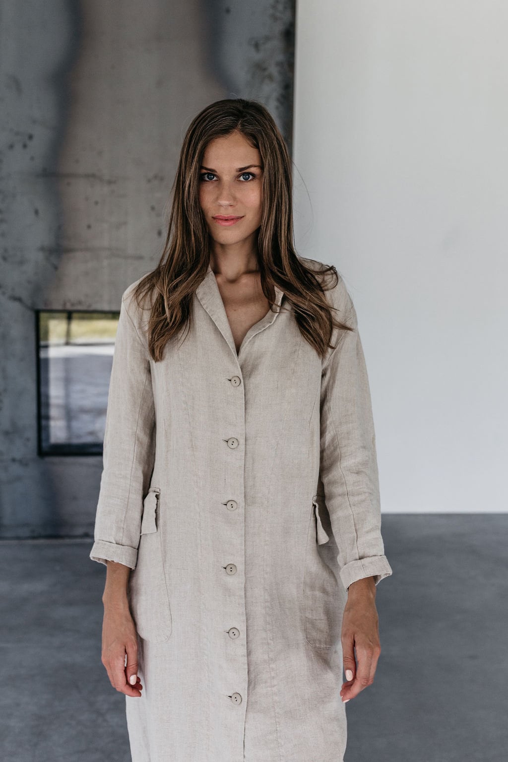 SALE 50% OFF. Linen Jacket GRACE .long Linen Jacket Full
