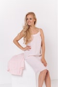 Linen slip dress POWDER. Linen dress for women. Linen tunic dress. Linen pinafore dress product logo