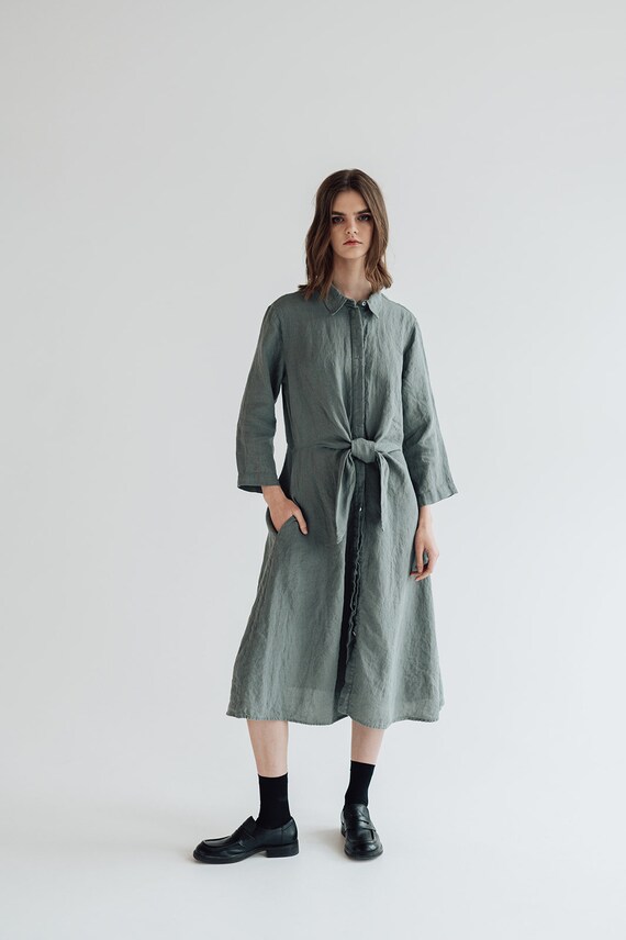 slim fit dress slacks ZARA Green / White Floral Cotton / Linen Blend Dress UK XS