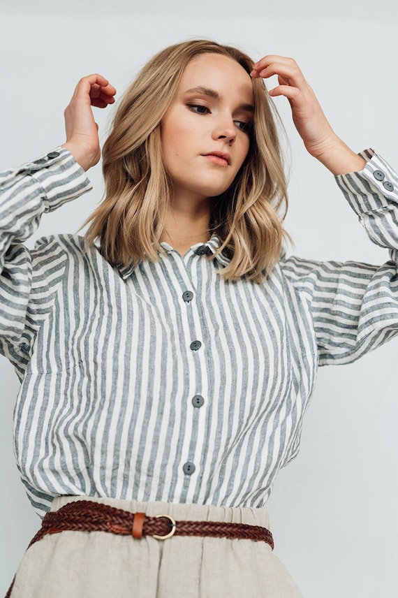 Linen shirt LETICIA .   Linen shirt  women,   tunic shirt , boho shirt , white  shirt