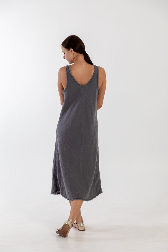 Natural Linen Strap Dress ROM Linen Dress for Linen Tunic