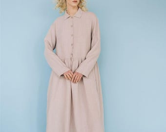 Julia Linen kaftan dress