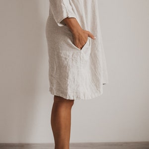 Linen dress IDA / linen summer / dress with pockets / tunic dress image 5