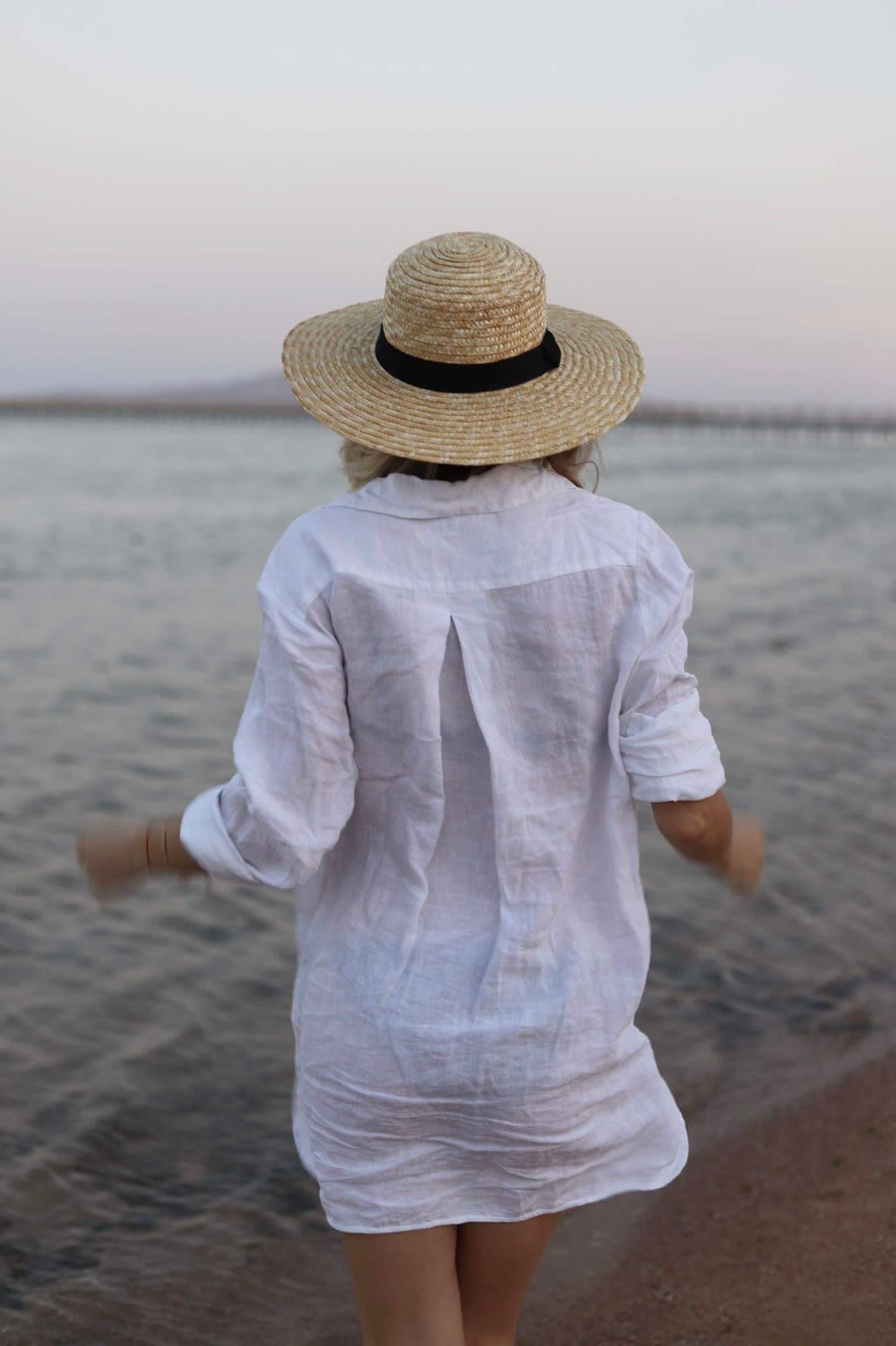 Linen Shirt CARLA Long . Linen Shirt Dress , Linen Blouse, Classic