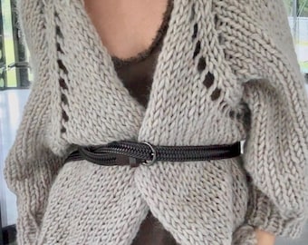 WOLLY  Hand-Knitted Wool Cardigan