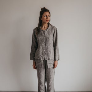 Leinenhemd und Leinenhose ENGEL. Leinen Set Frauen.