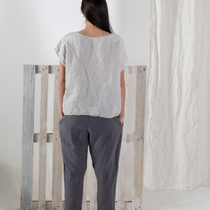 Linen Shirt ELVI. Linen Shirt Womenplus Size Shirt Tunic - Etsy