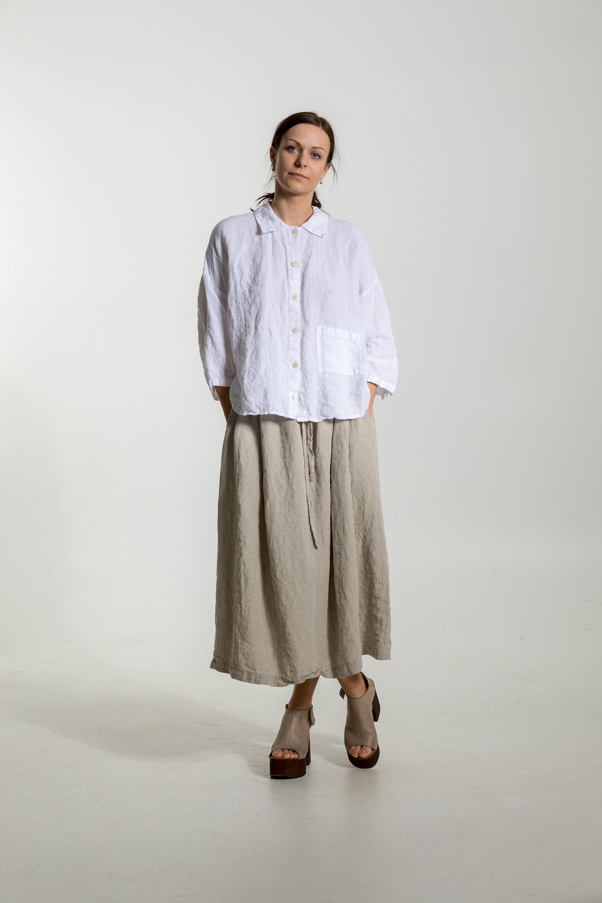 Lilies In The Light Linen Shirt