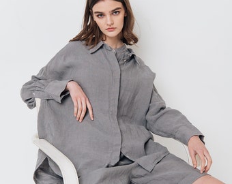 Linen shirt DAZ  .   Linen shirt  women,  oversize tunic shirt , boho shirt