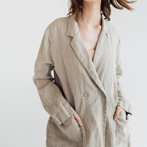 Linen blazer RAW, Linen jacket limited edition image 9