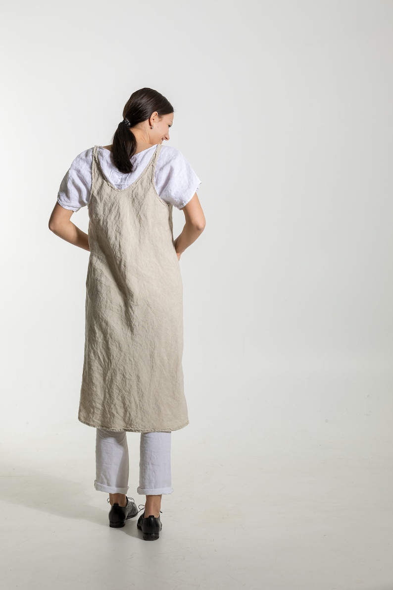 Linen Rôm Natural Linen Strap Dress ROM. Linen Dress for Women. Linen Tunic Dress ...