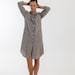Linen shirt dress HAZEL. Knee length dress. Linen tunic dress, linen clothing for women 
