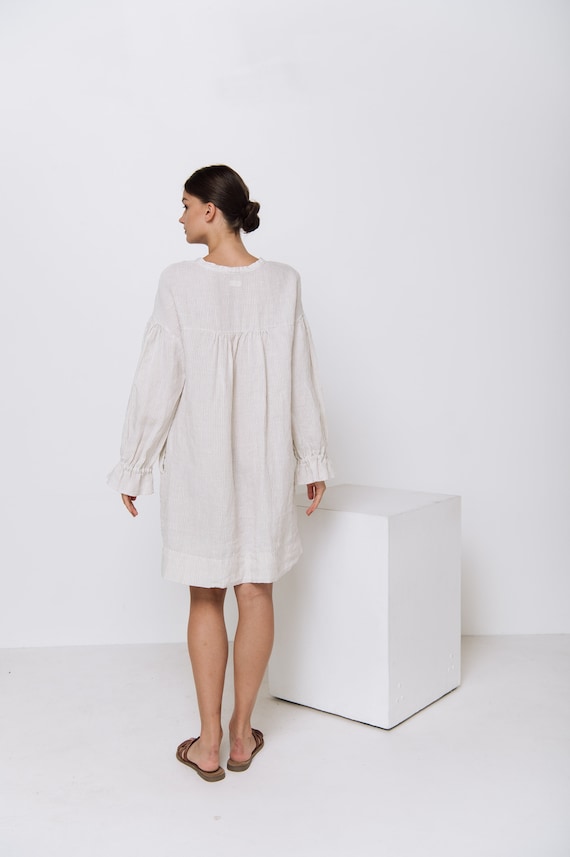 knee length dresses for ladies Stella Linen Mini Dress