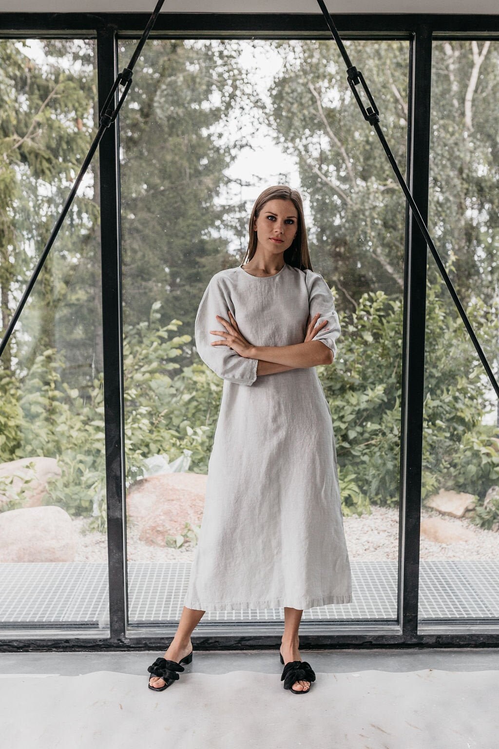 Linen Shirt Dress LEXIE. Linen Tunic Dress, Linen Clothing