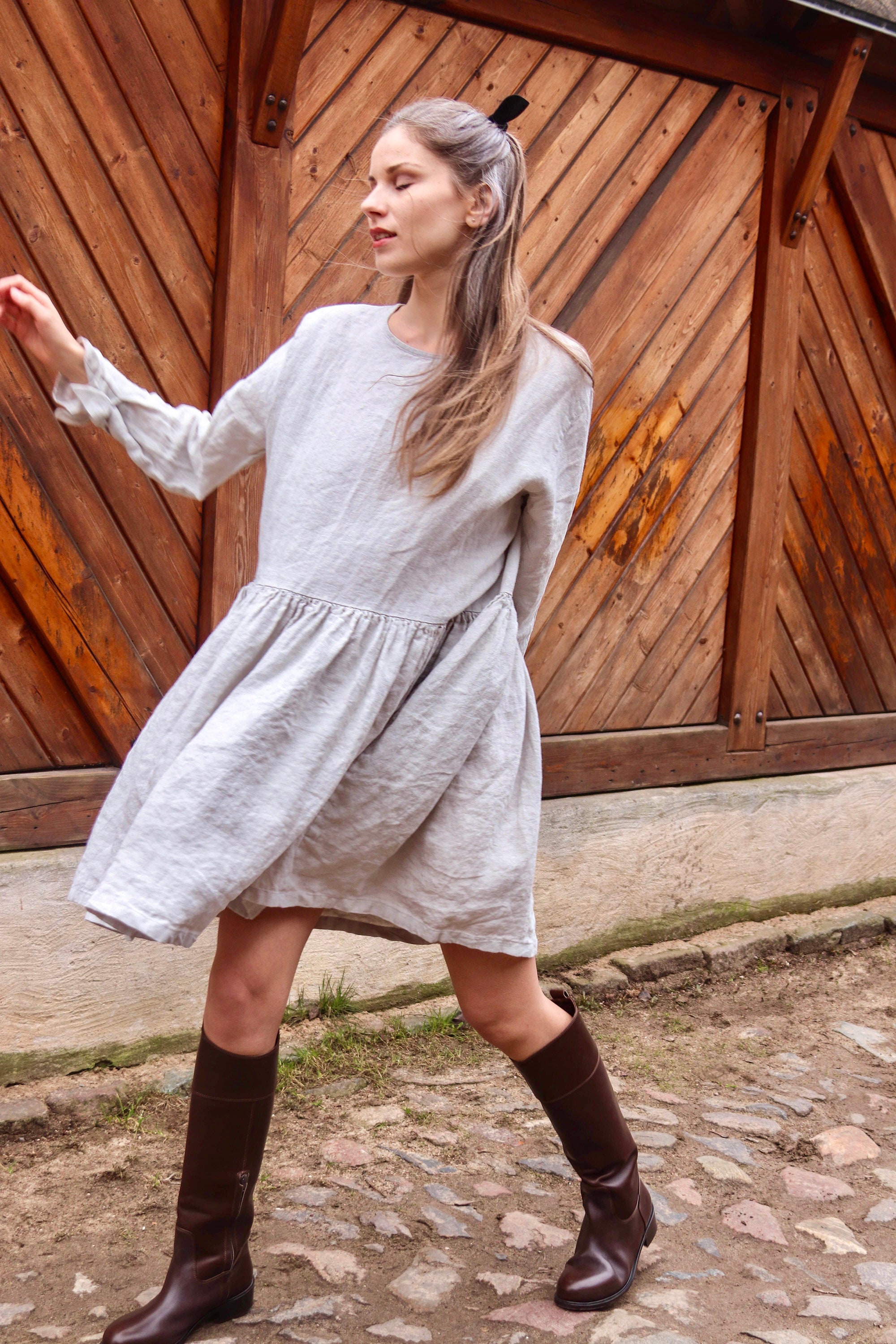 Linen Dress REMI Short Linen Dress Linen Clothing for Women Etsy