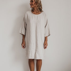 Linen dress IDA / linen summer / dress with pockets / tunic dress image 7