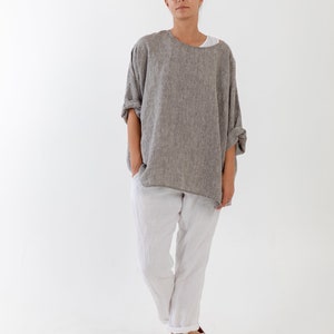 Linen Shirt VANESSA . Linen Shirt for Women 3/4 Sleeve Shirt - Etsy