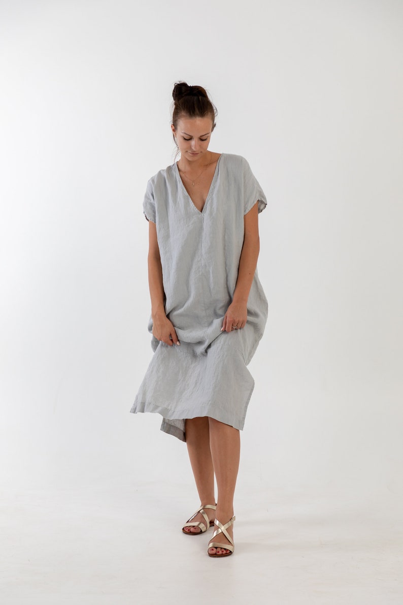 Linen dress  DALLAS. Linen tunic dress. Linen clothing for women 