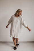 Linen dress IDA / linen summer / dress with pockets / tunic dress product logo