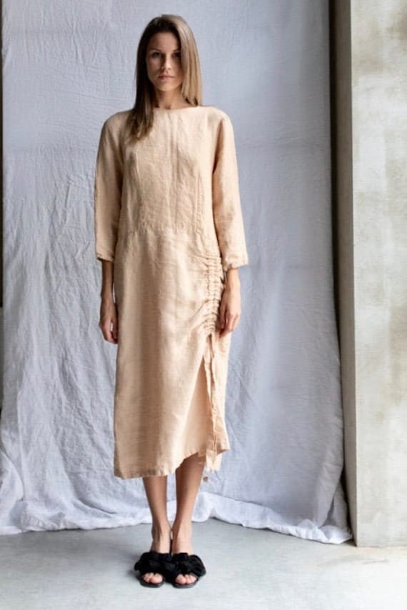 Black crane scallion dress top