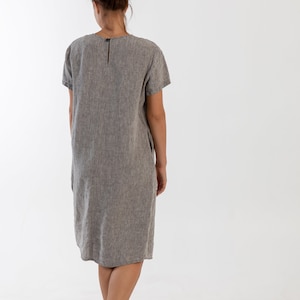 Linen Dress GITA linen Short Sleeves Summer Linen Dress for - Etsy