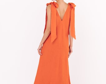 Vestido largo de lino JILY.