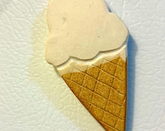 Ceramic Ice Cream Magnet | Handmade Kawaii Kitchen Decor | In Stock & Made to Order