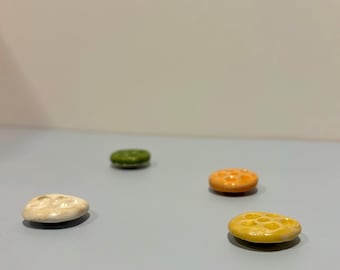 Handmade Ceramic Flower Magnets | Handmade Fridge Decor | In Stock & Made to Order