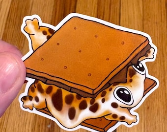 Melty S’mores Frog Waterproof Vinyl Gloss Sticker