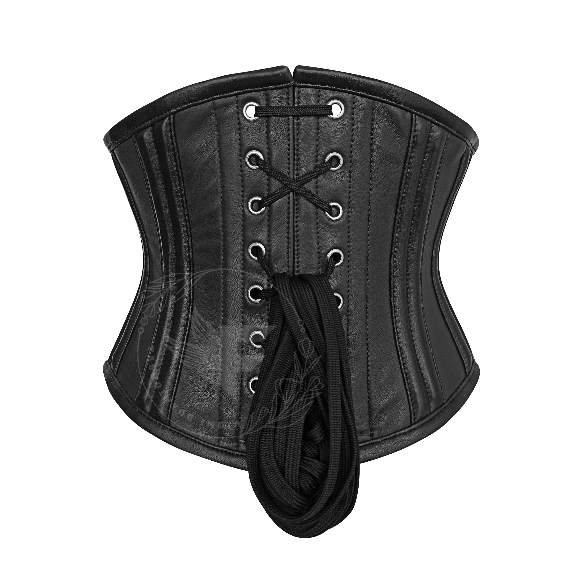 Buy Morticia Genuine Leather Underbust Steel Boned Waist Trainer Corset  Belt for a Sculpted Silhouette and Confident Style Elegance Redefined  Online in India 