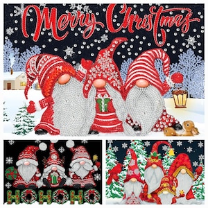 Gnome & Snowman Duo Diamond Art Kit by Make Market® Christmas-Christmas  Crafts 