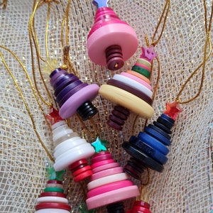 Knopen Kerstboomversieringen, handgemaakte kerstversieringen, woondecoratie, kousenvullers, kinderen, adventskalender/cracker-vullers