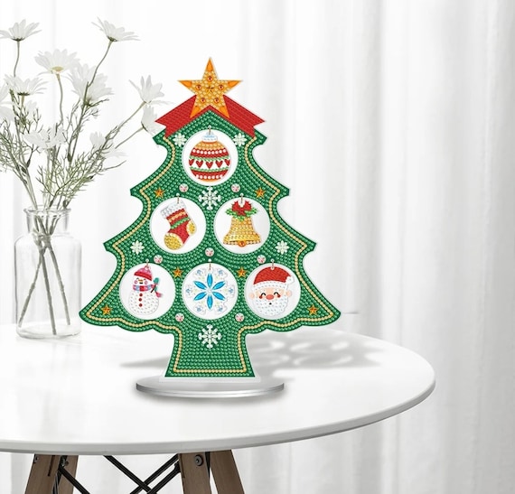 DIY Diamond Painting Christmas Tree Ornaments for Home Decoration