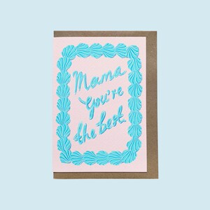 Mama je bent de beste kaart, voor de beste moeder, kan niet wachten om je weer te zien kaart, hou van je moeder, taartkaart, Moederdagkaart, moederverjaardagskaart