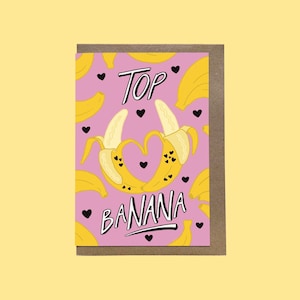 Cartão BaNANA superior, Feliz Dia da Nana, Cartão Babá, Cartão Vovó, Cartão Vovó, Cartão de Aniversário Nan