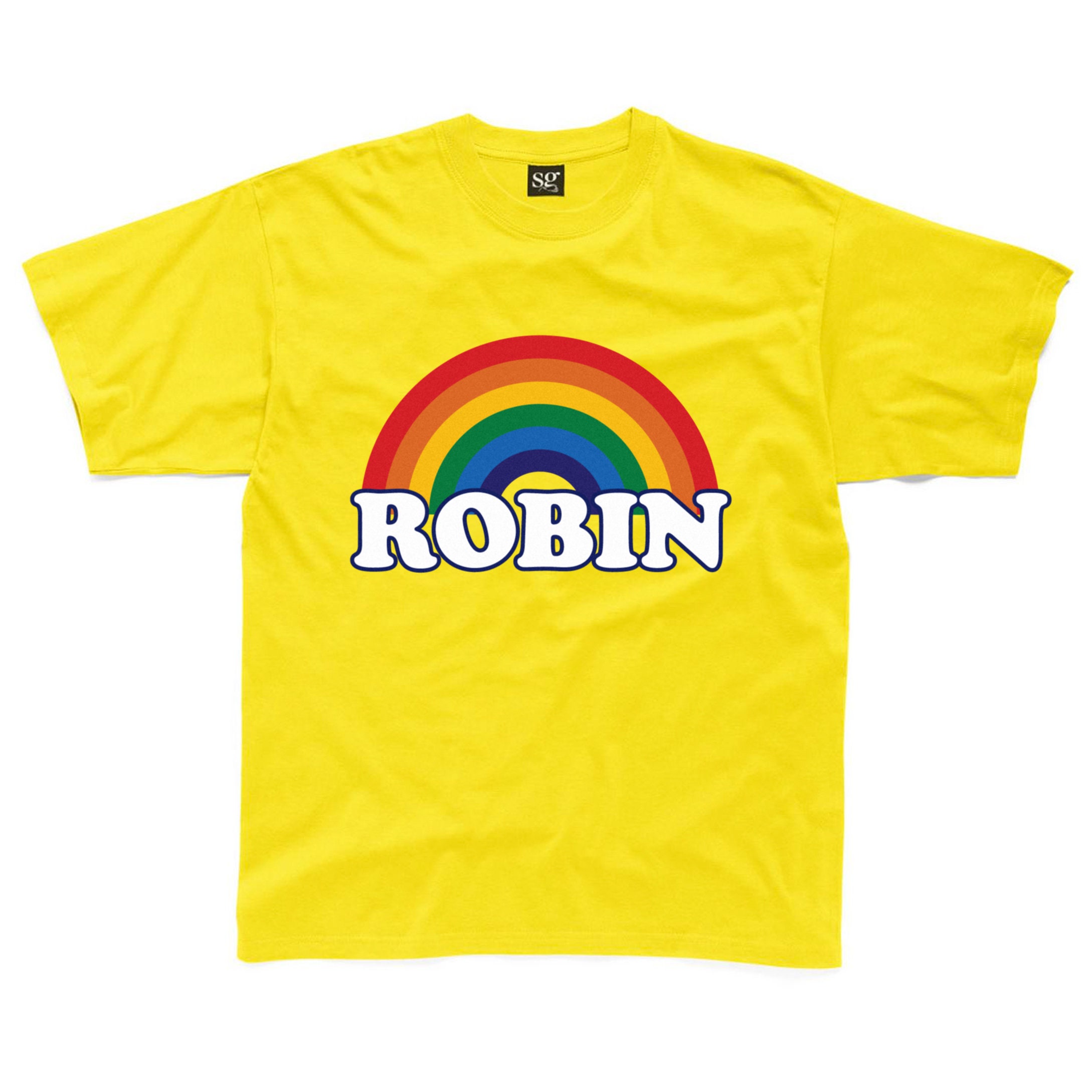 Personalised Retro Rainbow Kids T-shirt 