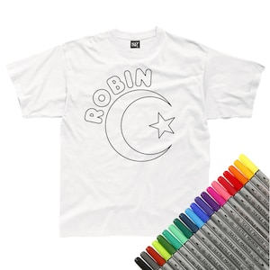 Personalised Colour-In Eid T-Shirt (fabric pens optional)