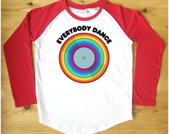 Everybody Dance Red or Navy Raglan Baseball Women's T-Shirt