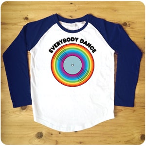 Everybody Dance Red or Navy Raglan Baseball Men's T-Shirt image 1