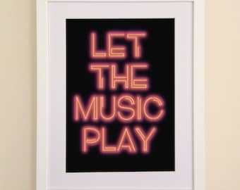 Let The Music Play A4 or A3 print