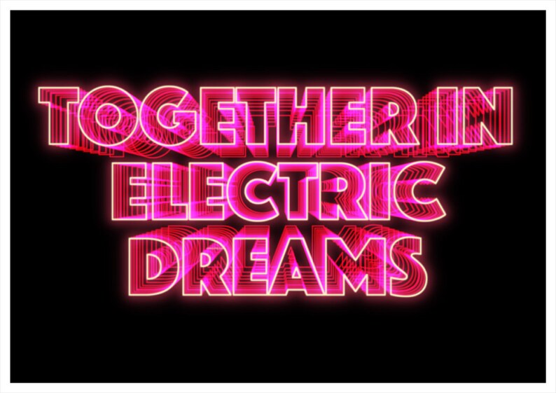 Together in Electric Dreams A4 or A3 Print Etsy