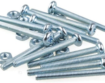 12x Schrauben M2,5 x 25mm + Mutter für kleine Kunststoff-Knäufe Zubehör