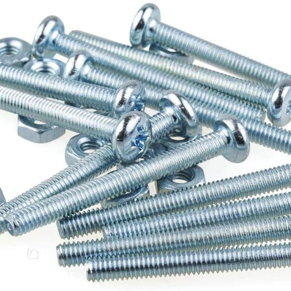 12x Schrauben M2,5 x 25mm + Mutter für kleine Kunststoff-Knäufe Zubehör