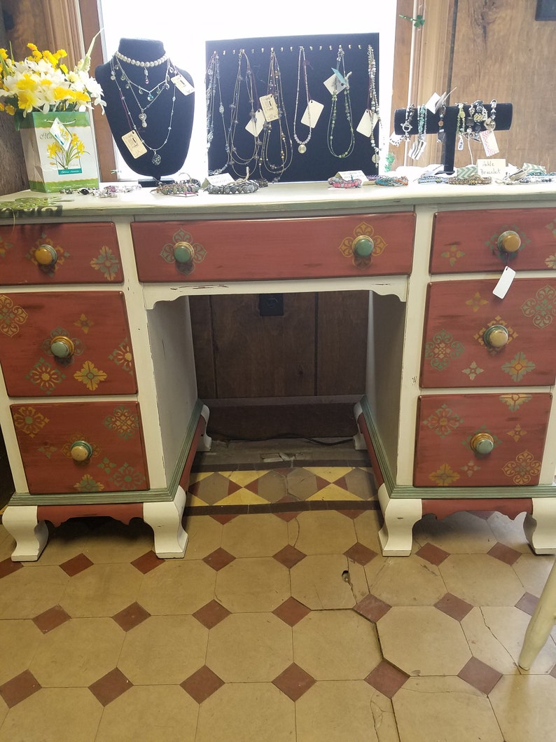 Painted Desk Etsy