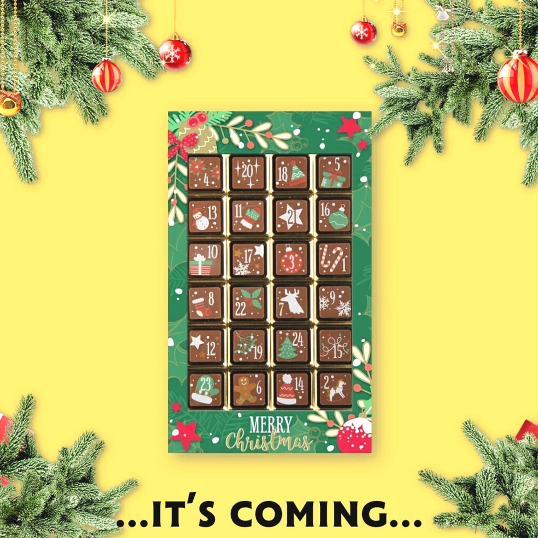 Christmas Holiday Milk Chocolate Advent Calendar Sweet Etsy
