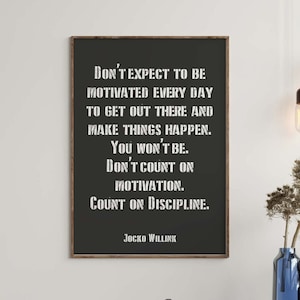 Jocko Willink Printdiscipline staat gelijk aan vrijheid Ingelijste en niet-ingelijste opties