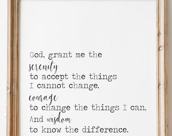 Serenity Prayer Print