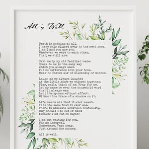 Tutto va bene - Poesia funebre di Henry Scott Holland - Poesia consolante per il dolore - La morte non è niente, celebrazione della vita