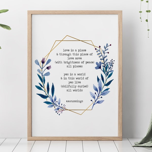Ee Cummings Poem Etsy