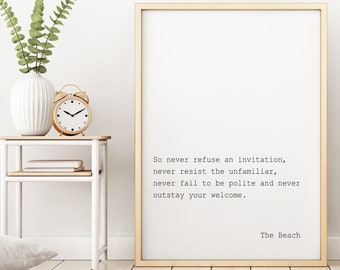 The Beach Movie Life Travel Quote Print Inspirational Etsy